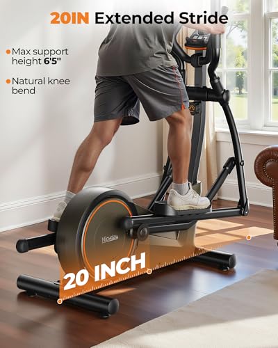 Niceday Elliptical Exercise Machine, Elliptical Machine for Home, Magnetic Elliptical Trainer 20IN Stride, 16 Resistance Levels