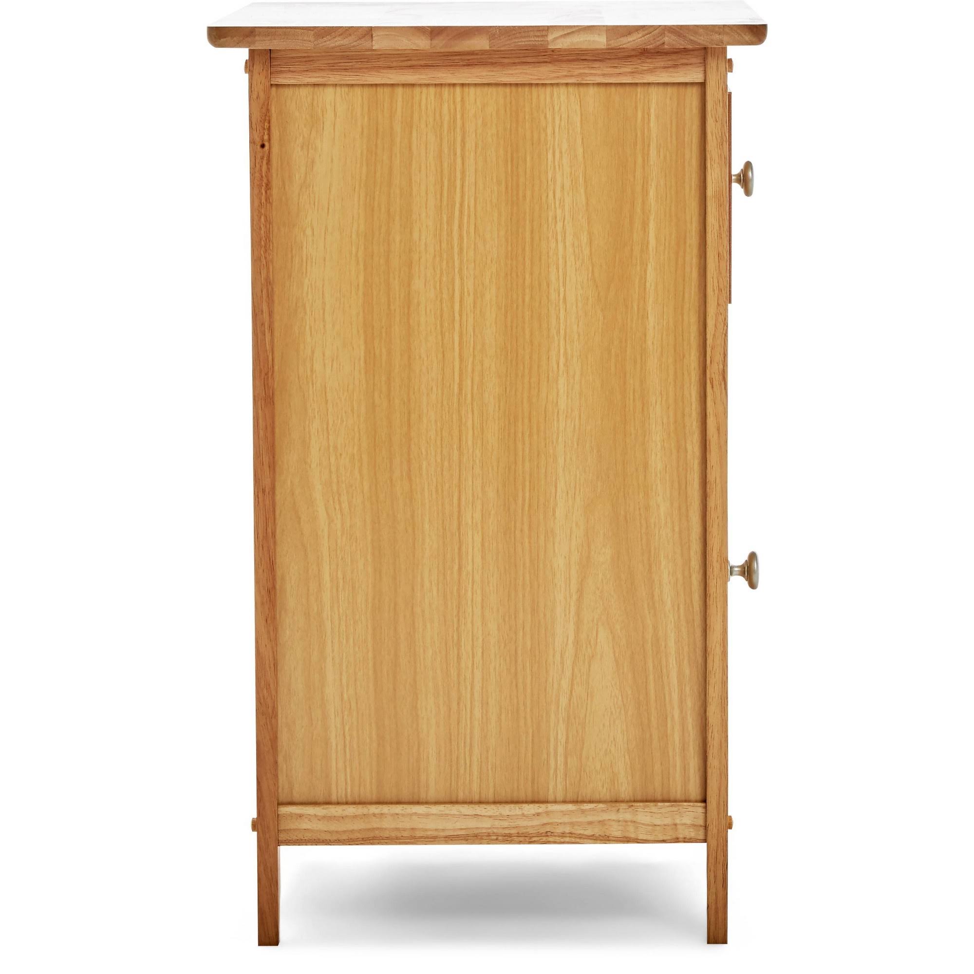 ClickDecor Alcott Side Table with Single Drawer and Storage Cabinet - Brown