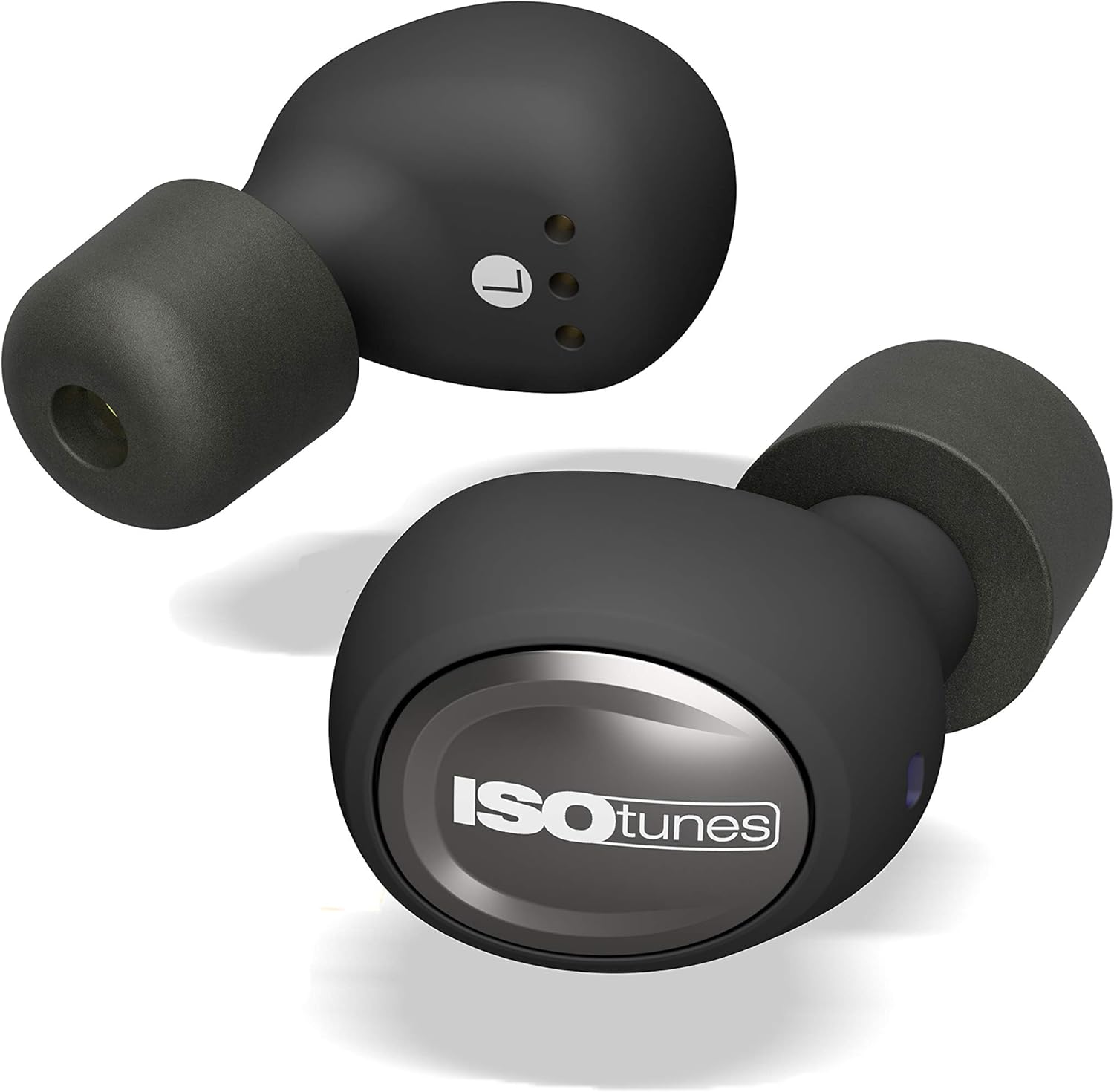 ISOtunes Free True Wireless Earplug Earbuds, 22 dB Noise Reduction Rating, 21 Hour Battery, Noise Cancelling Mic
