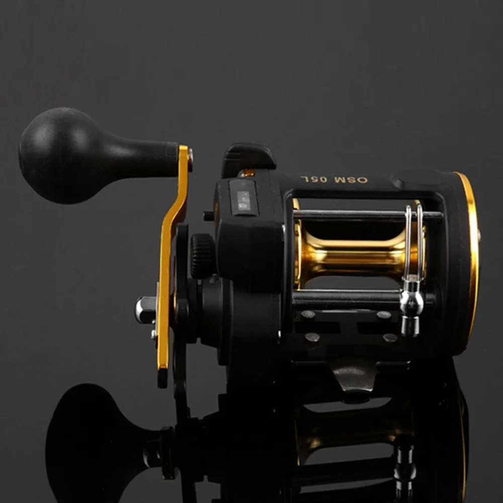 Walmeck Full Metal Trolling Fishing Reels Right Hand Drum Wheel Boat Sea Fishing Reel