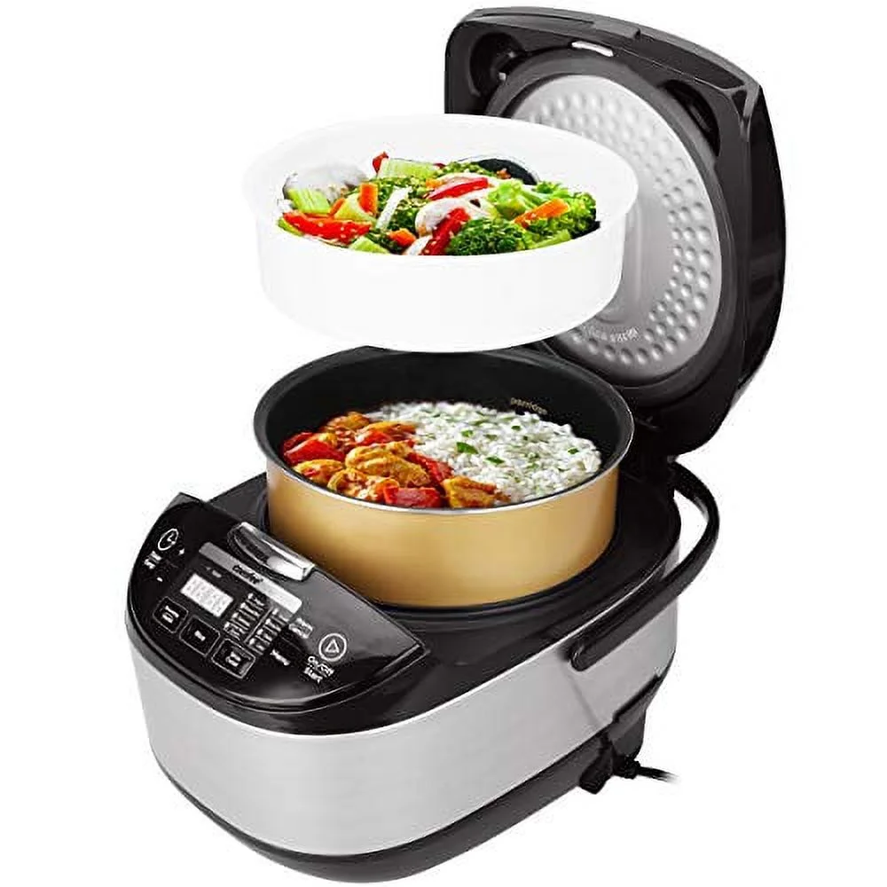 COMFEE' 5.2Qt Asian Style Programmable All-in-1 Multi Cooker, Rice Cooker, Slow Cooker, Steamer, Saute, Yogurt Maker