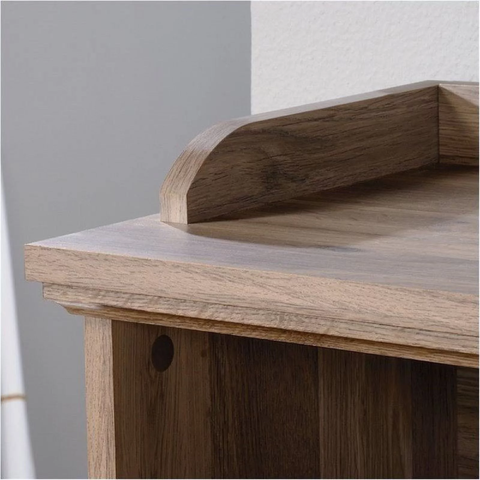 Bowery Hill Salt Oak Short Bookcase with Cubbyhole Storage, 53.15"W x 12.12"D x 47.5"H