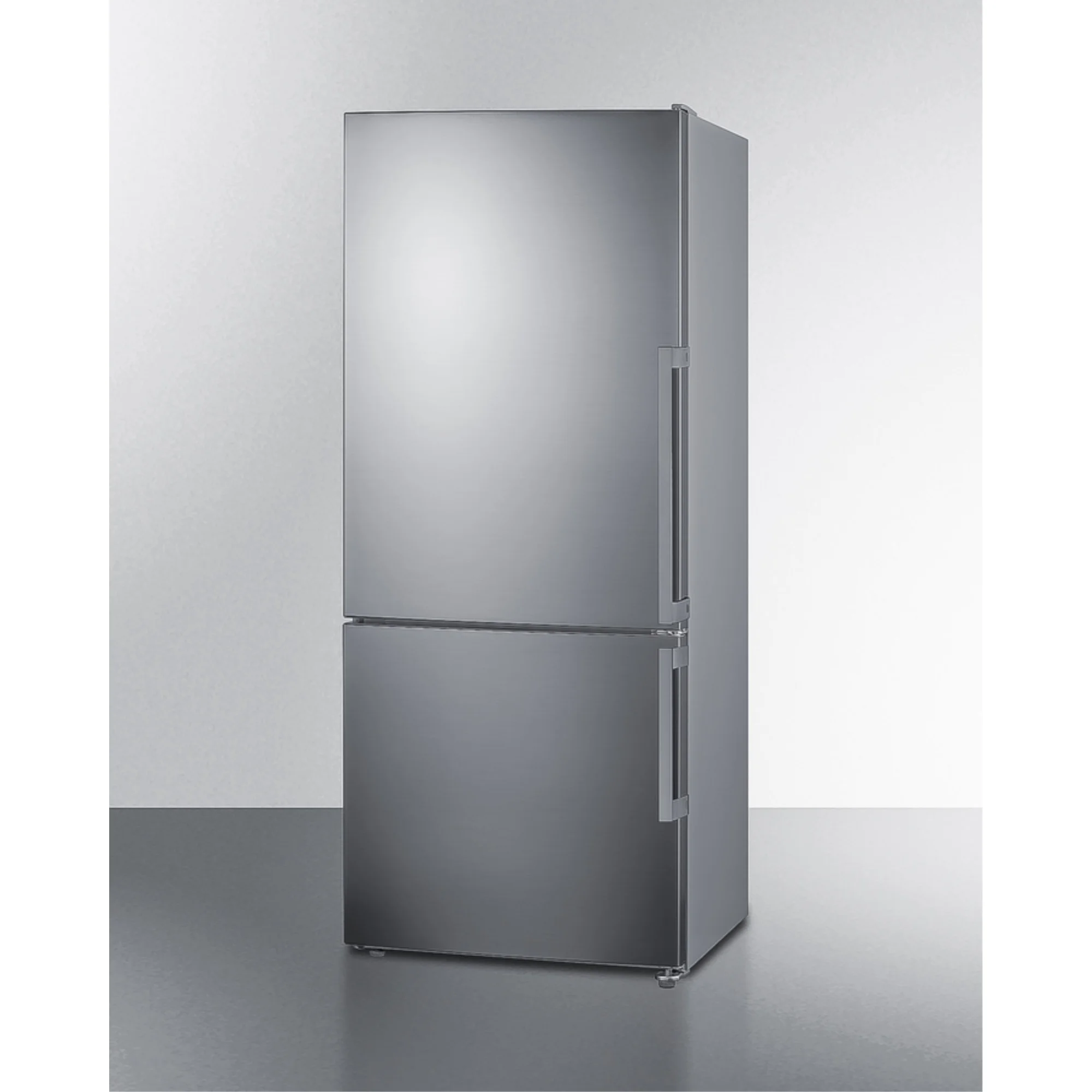 Summit Appliance FFBF284SSIMLHD 28 in. Wide Bottom Freezer Refrigerator for Left Hand Door