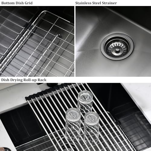 Stainless Steel Laundry Sink Undermount-VASOYO 23x18x13 Undermount Laundry Sink Stainless Steel Utility Sink 16 Gauge Single Bowl Laundry Room Sink