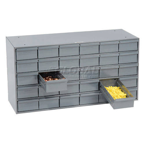 Durham 035-95 Drawer Bin Cabinet, 17-1/4 in. D, Gray