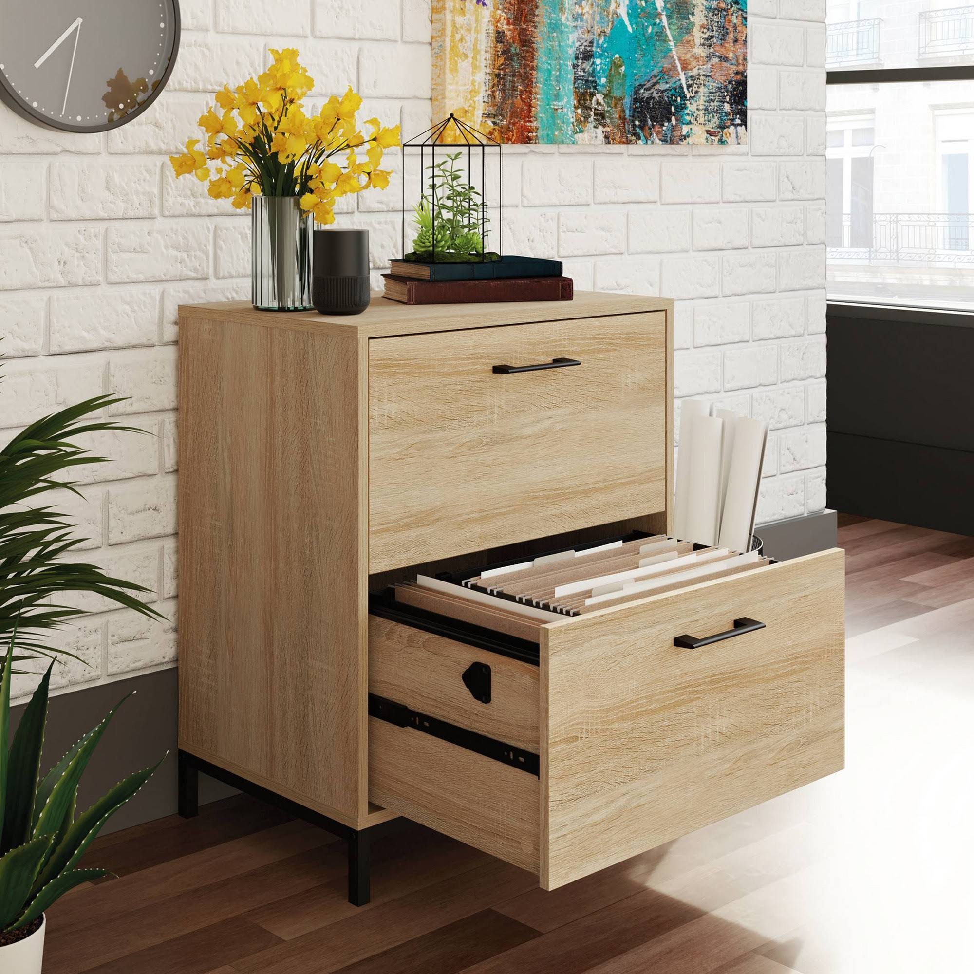 Sauder North Avenue Charter Oak 2-Drawer Lateral File Cabinet