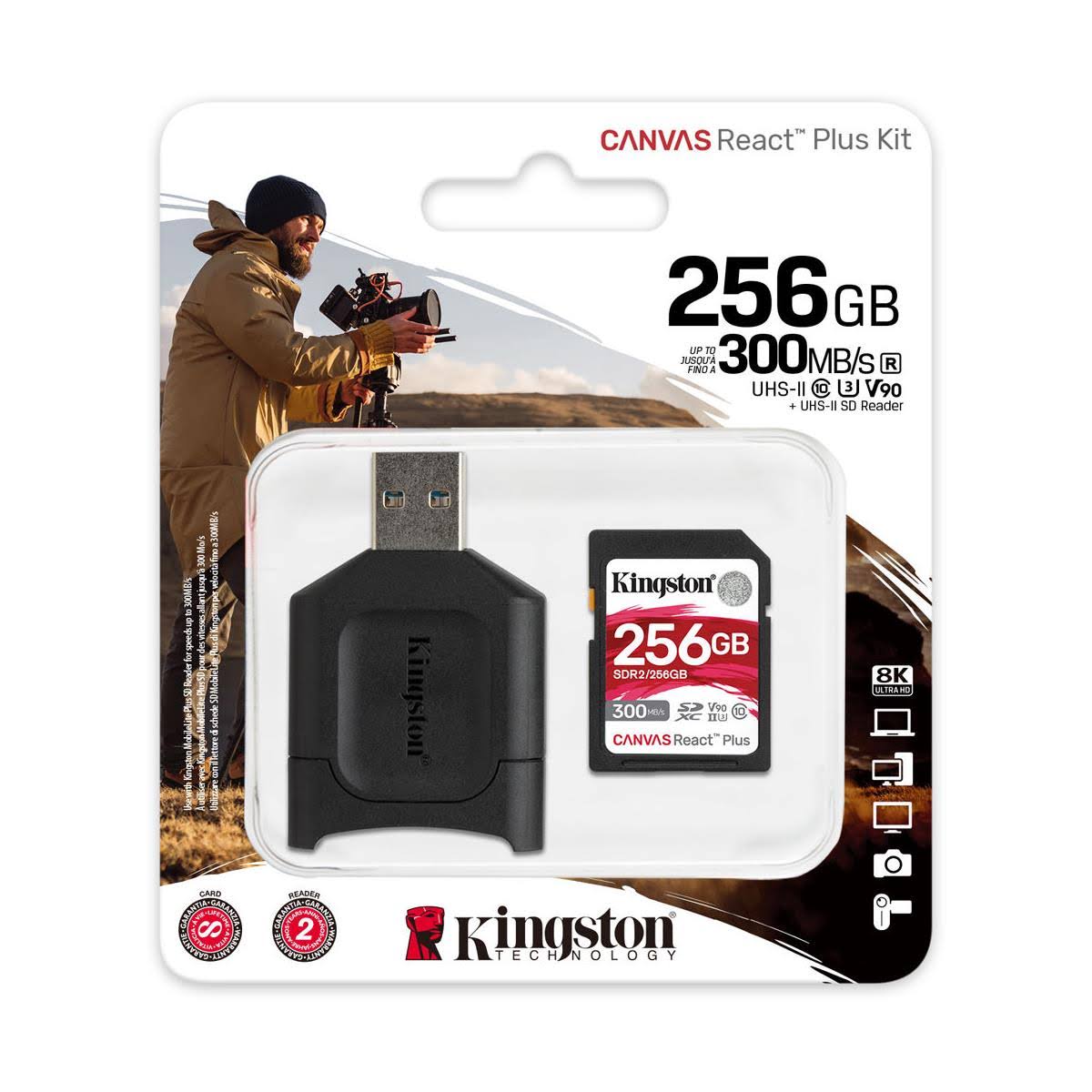 Kingston 256gb Canvas React Plus UHS-II SDXC Memory Card