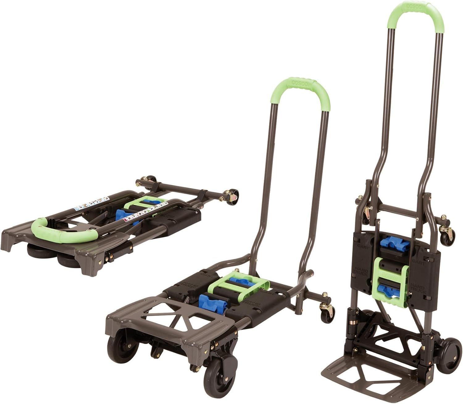 Cosco 12222PBG1E Shifter 300-Pound Capacity Multi-Position Heavy Duty Folding Dolly, Green hand-trucks