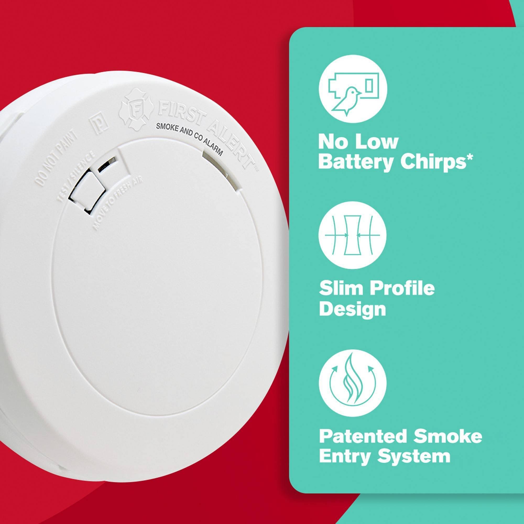 First Alert COMBO10V 10-Year Talking Photoelectric Smoke and Carbon Monoxide Alarm