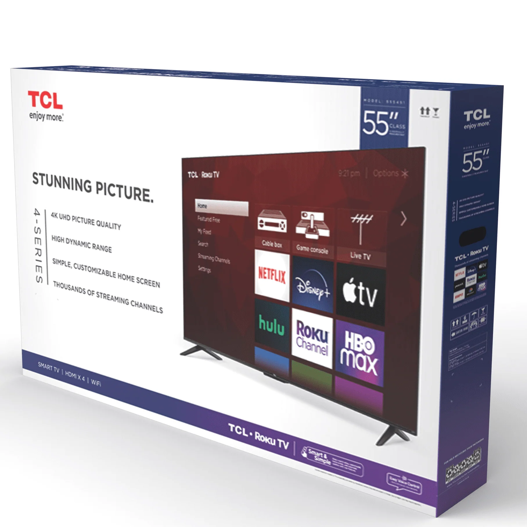 TCL 55 Class 4-Series 4K UHD HDR Smart Roku TV - 55S451