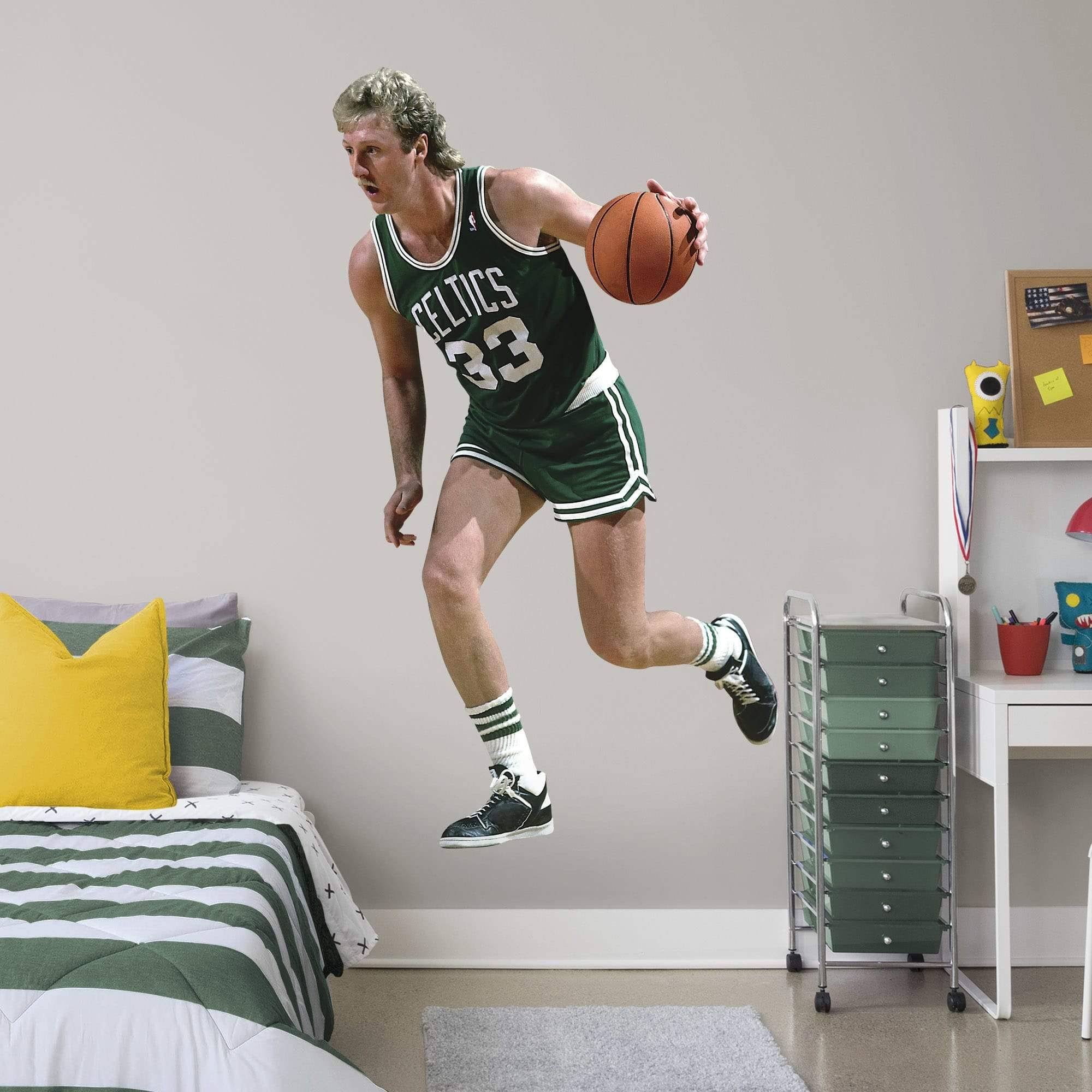 Fathead Larry Bird Boston Celtics Life Size Removable Wall Decal