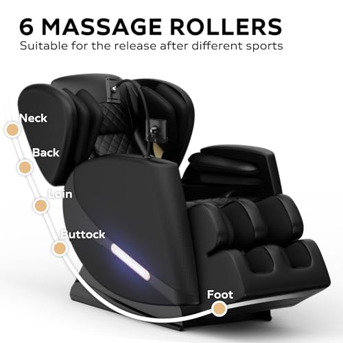 Massage Chair, 3D Massage Chair Full Body, Zero Gravity Shiatsu Massage Chair Recliner W/Heating,Foot Rollers,Bluetooth Speaker