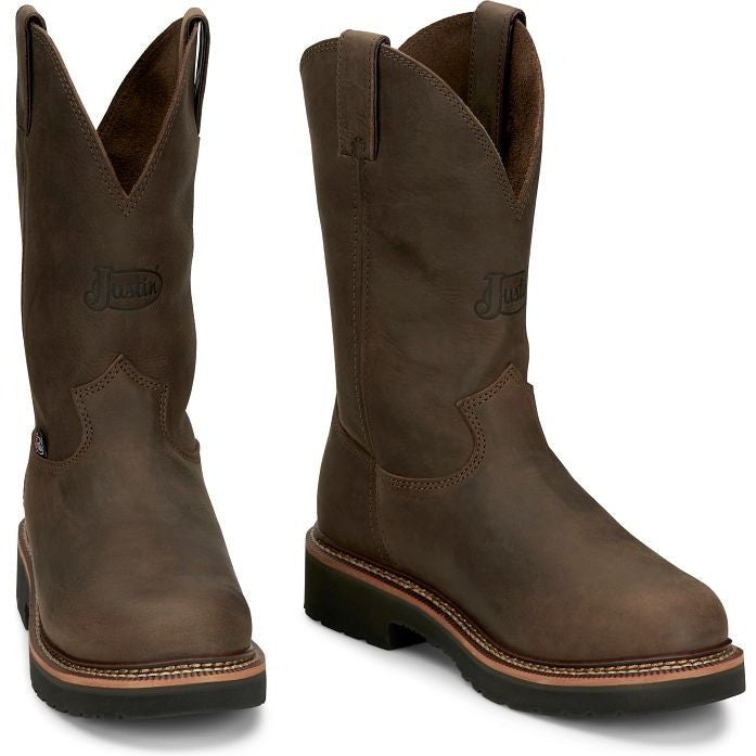 Justin Men’s Carbide 11″ Western Work Boot -Brown- OW4440