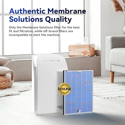 MSA3S Smart Air Purifier for Bedroom, Membrane Solutions Alexa Air Purifiers for Home Large Room With AQI, Auto Mode & H13 HEPA Filter