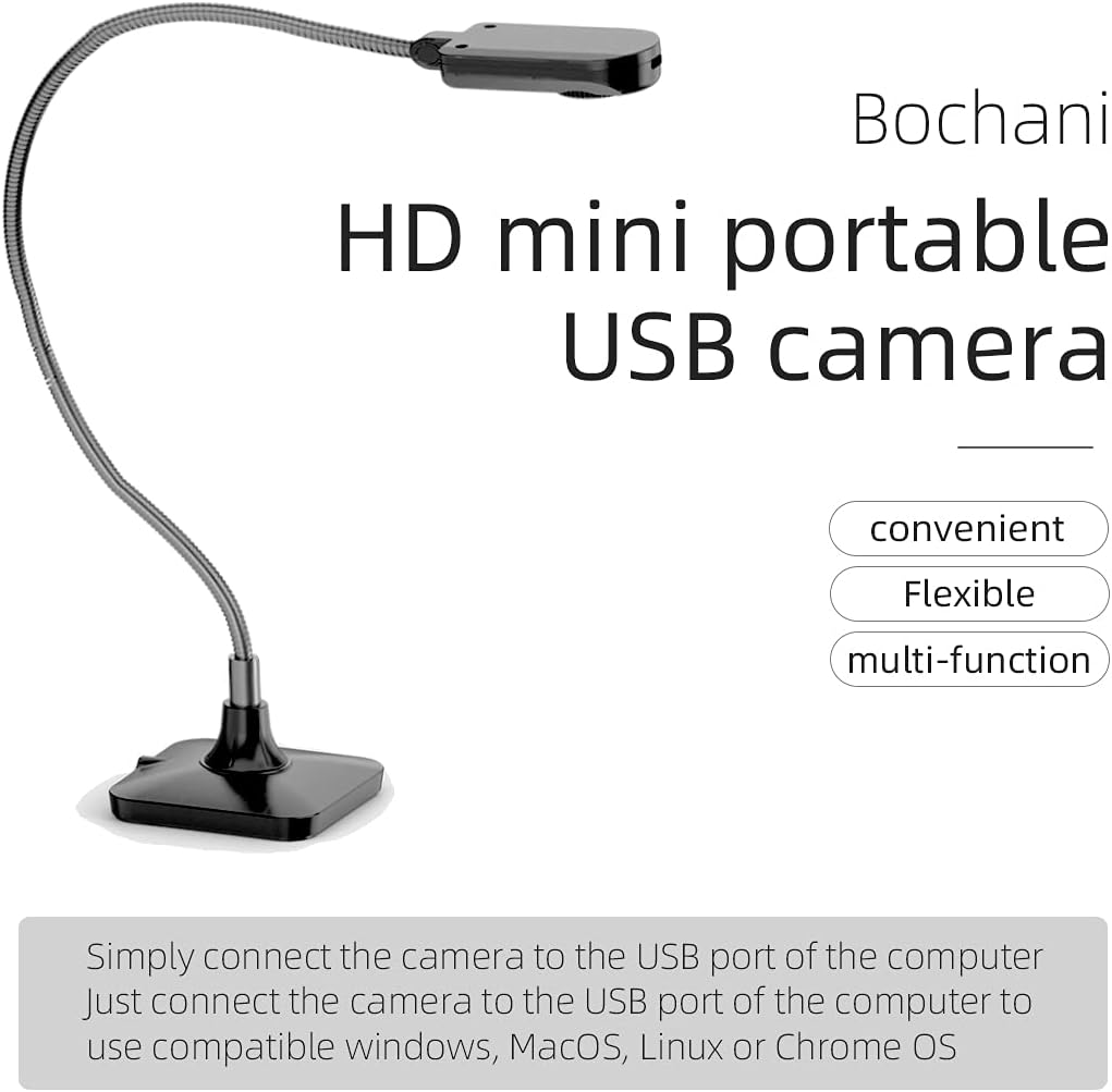 ZSEEWCAM Document Camera (Black) Ultra High Definition 5MP USB Document Camera �� Mac OS, Windows, Chromebook Compatible for Live Demo