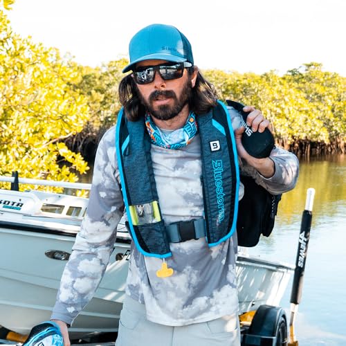BLUESTORM Stratus 35 Inflatable Life Jacket PFD for Adults | US Coast Guard (USCG) Approved Automatic Self Inflating Life Vest Preserver with Manual