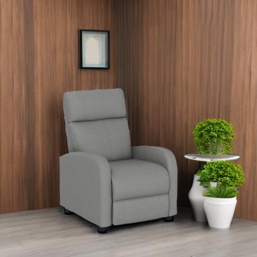 BestMassage | Recliner Chair | with 2 Point Massage Function | Black | with Lumbar Support, Adjustable Push Back, Wide Armrests