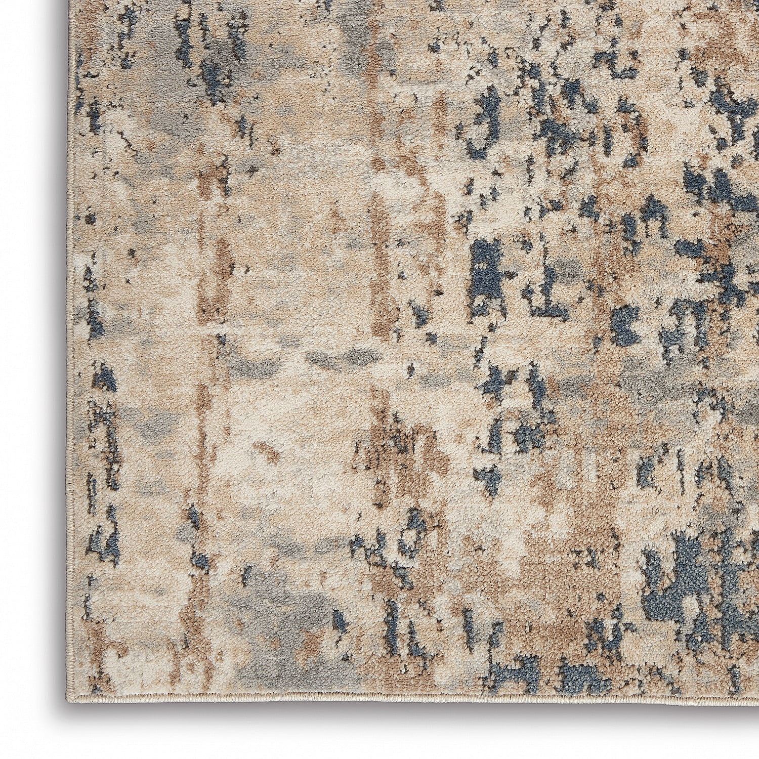 Nourison Concerto Beige/Grey 10' x 14' Area Rug, Abstract, Distressed, Bed Room, Living Room, Dining Room, Kitchen, Easy Cleaning, Non Shedding,