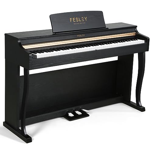 Fesley Digital Piano 88 Key Weighted Keyboard: Home Electric Pianoforte With Hammer Action For Professional