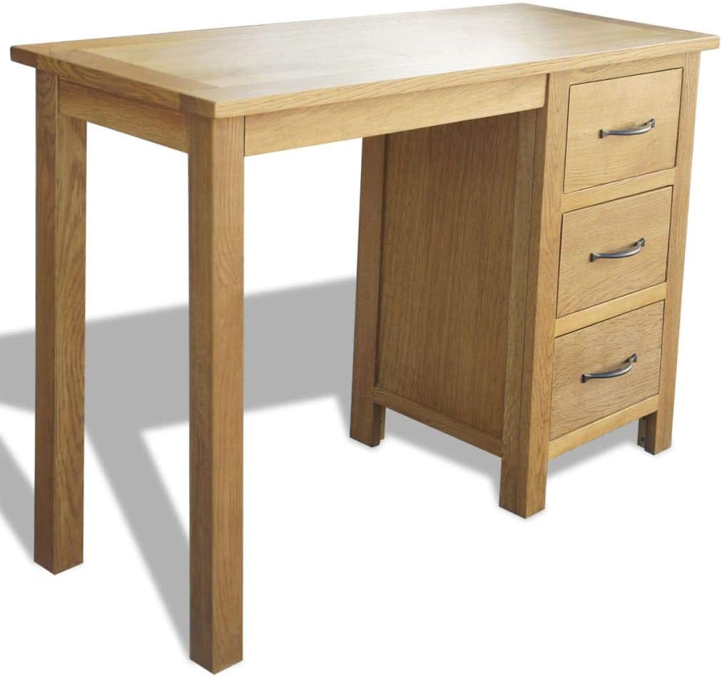 Desk with 3 Drawers,Writing Desk with Drawers,Simple Desk,Computer Desk,Home Office Desks,Studio Desk,for Home Office Workstation