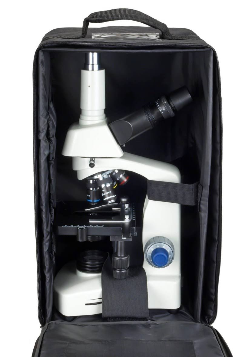 OMAX Large Vinyl Carrying Case for Microscopes with Handle and Straps