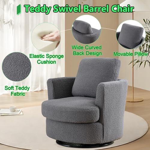 ODUWA Swivel Barrel Chair Set of 2