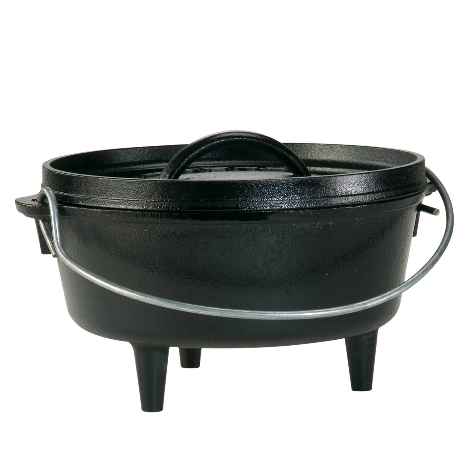 Lodge D12DCO3 Cast Iron Dutch Oven, Black, 8 qt