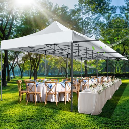 COBIZI 10x10 Pop Up Canopy Tent with Awning