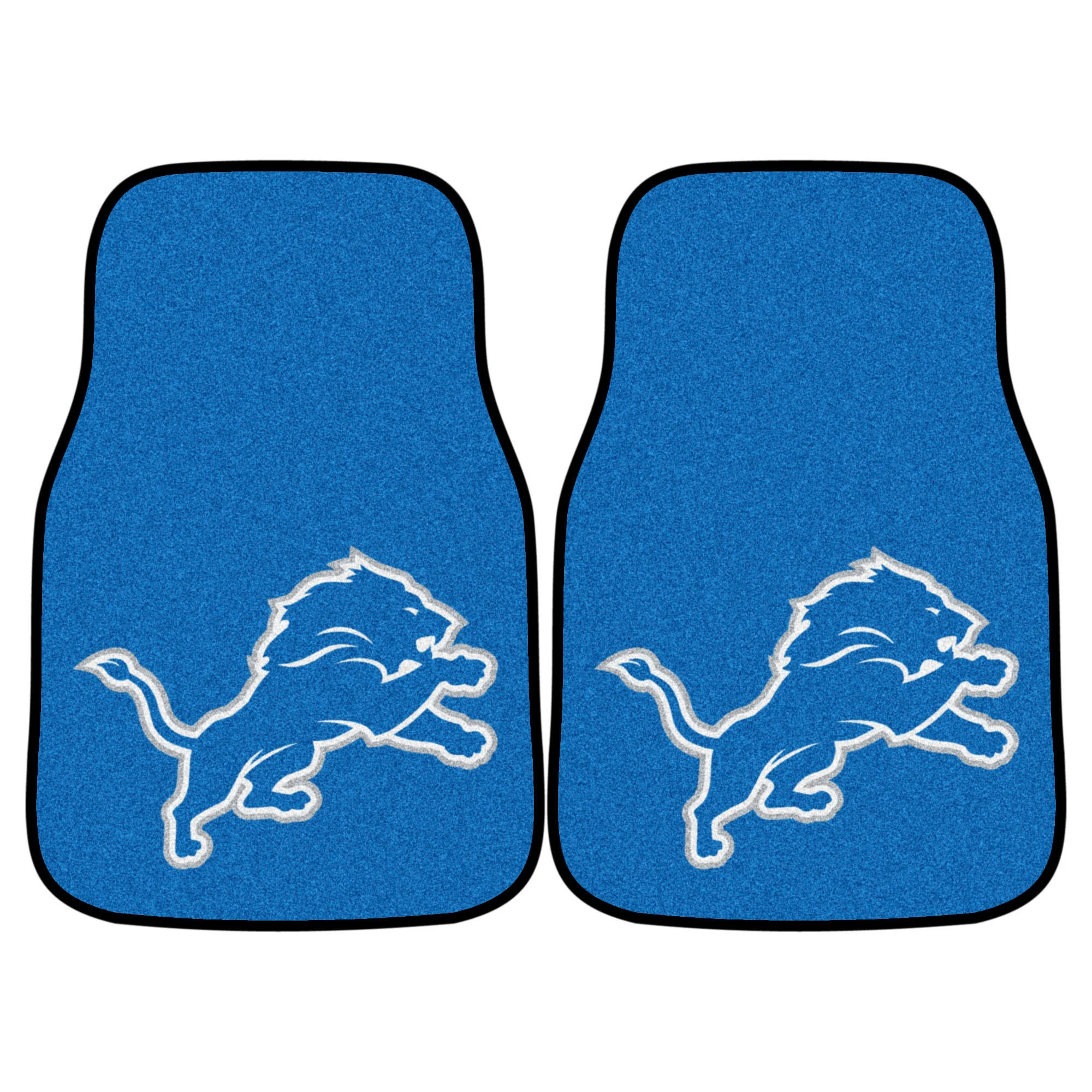 NFL Detroit Lions 2-pc Set of Front Carpet Car Mats, Universal Size