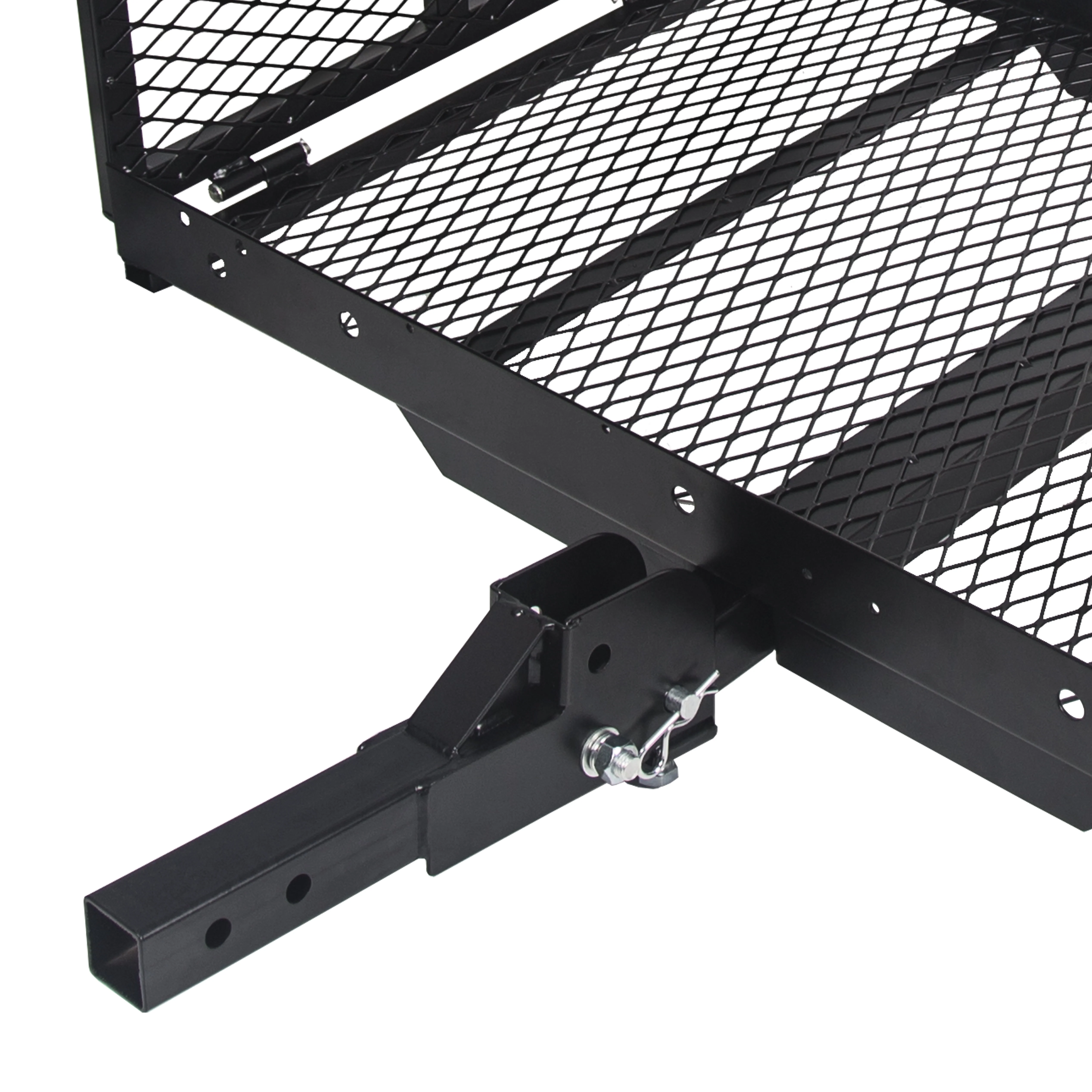 KOJEM Hitch Cargo Carrier Rack Folding Ramp Hitch Mounted 500LBS Weight Capacity
