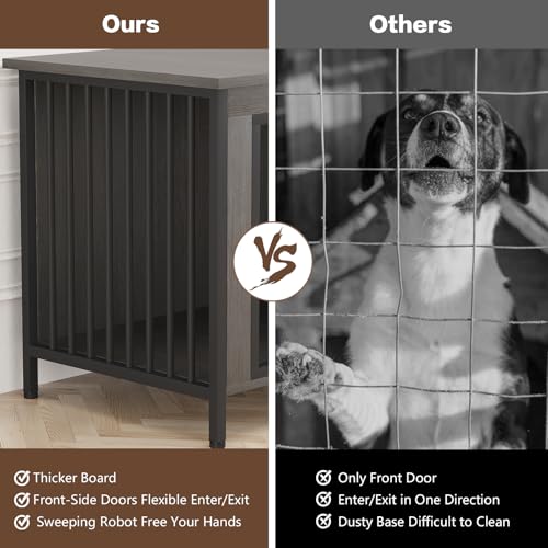 EasyCom 39.96" XL Wooden Large Dog Crate Furniture for Medium and Large Breed