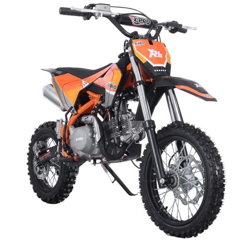 X-PRO X26 125cc Manual Clutch Dirt Bike Big Boys Pit Bike 125 Pitbike,Big 14"/12" Tires! (Blue)