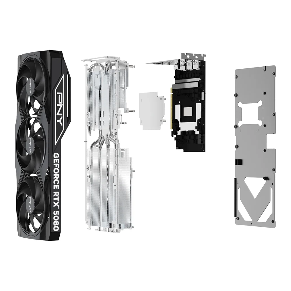PNY GeForce RTX 5080 OC 16GB 256-Bit GDDR7 DLSS 4 PCI Express 5.0 x16 Graphics Card VCG508016TFXPB1-O