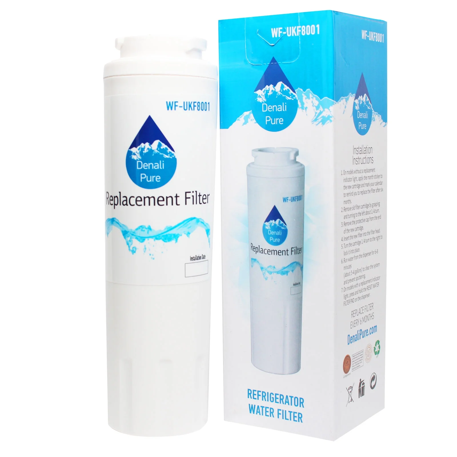 4-Pack Replacement for KitchenAid KFIS25XVMS5 Refrigerator Water Filter - Compatible with KitchenAid 4396395 Fridge Water Filter Cartridge