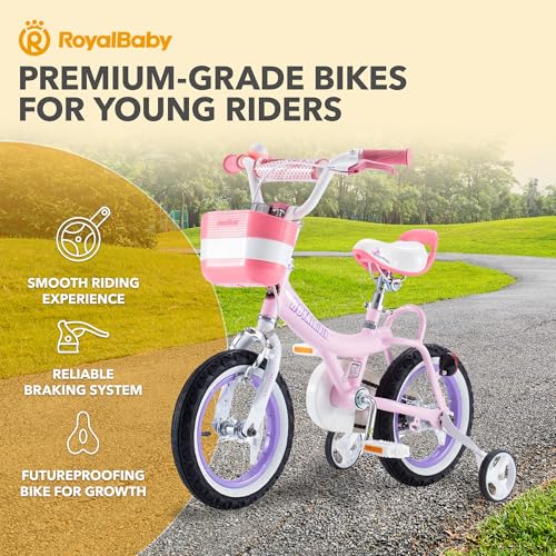 Royalbaby Princess Girls Kids Bike 12 14 16 18 20 Inch Children Bicycle with Basket for Age 3-12 Years