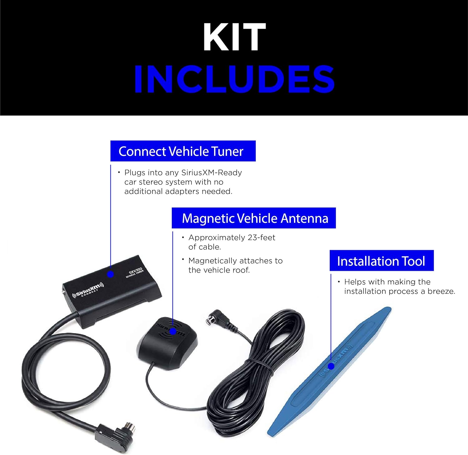 SiriusXM SXV300AZV1 Satellite Radio Vehicle Tuner, First 12 Months Only $99 OR First 3 Months Free Service w/Subscription