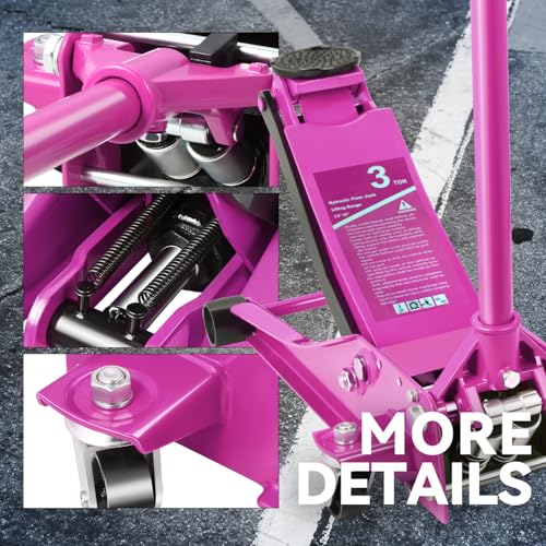 Auto Dynasty 4 Ton Low Profile Floor Jack, Heavy Duty Steel Hydraulic Car Jack with Dual Pistons Quick Lift Pump, Hydraulic Racing Floor Jack
