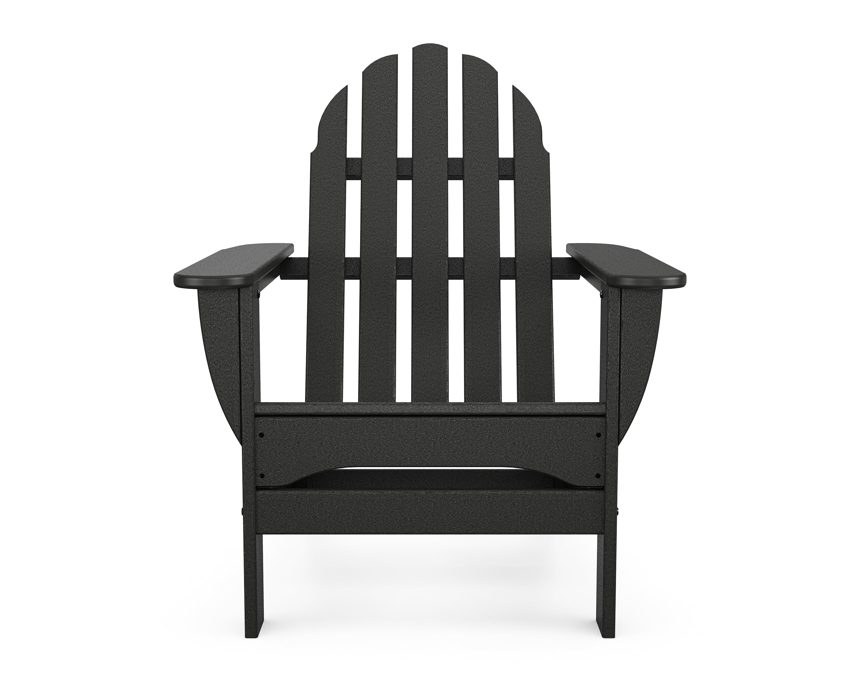 POLYWOOD Classic Adirondack 3-Piece Set with South Beach 18" Side Table in Black