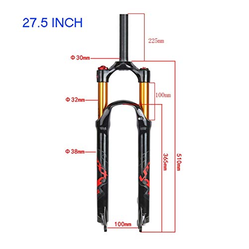 AREOEV 27.5in Front Suspension Forks,Manual Lockout/Remote Lockout Air Fork Suspension Mountain Bike Bicycle