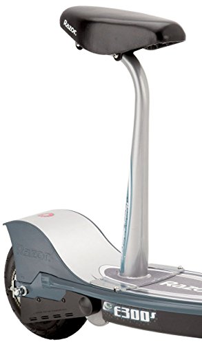 Razor E300S Seated Electric Scooter for Kids Ages 13+ - 9" Pneumatic Tires, Removable Seat, Up to 15 mph and 40 min of Ride Time