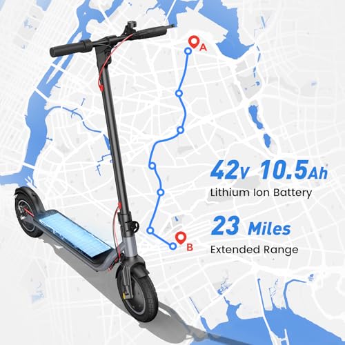 Electric Scooter, 500W/350W Powerful Motor, 22/18 MPH Top Speed, 23/21 Miles Long Range, 10"/8.5" Pneumatic Tires, Smart App