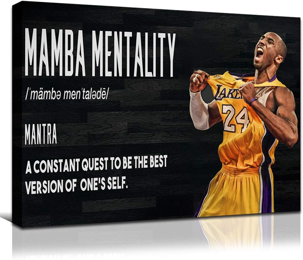 JUSTBR Canvas Wall Art Basketball Players Pictures Painting Sports Posters Artwork Home Decor for Basketball Fan Memorabilia Gifts Living Room