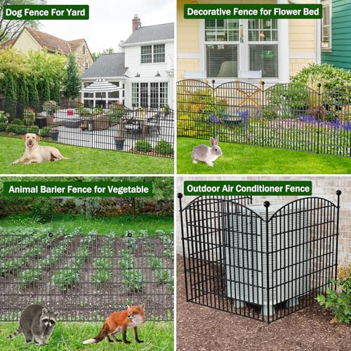10 Panels No Dig Decorative Garden Fence - 40 in (H) x 23.6 ft (L)