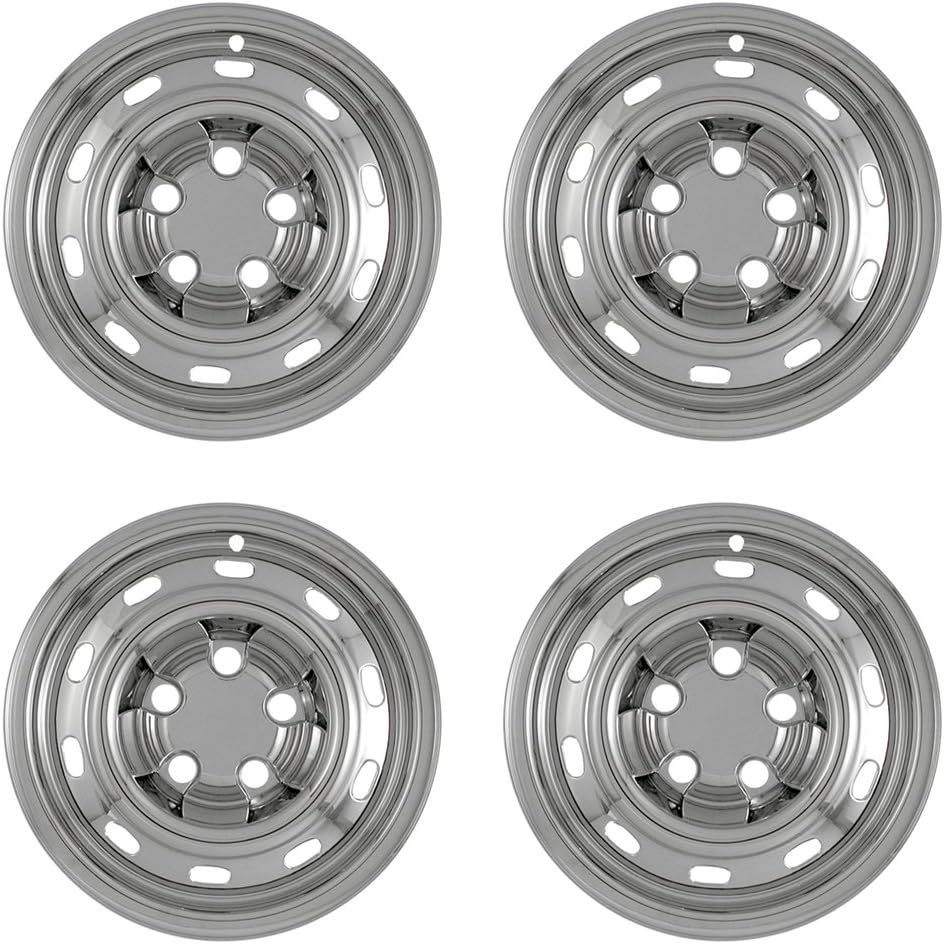 17 inch Hubcap Wheel Skins for 2004-2012 Dodge Ram-(Set of 4) Wheel Covers- Car Accessories for 17inch Chrome Wheels- Auto Tire Replacement Exterior