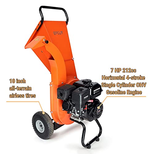 C30 LITE Wood Chipper Shredder Mulcher Heavy Duty 7 HP 212cc Gas Powered 3 Inch Max Capacity 1-Year Warranty After Product Registration