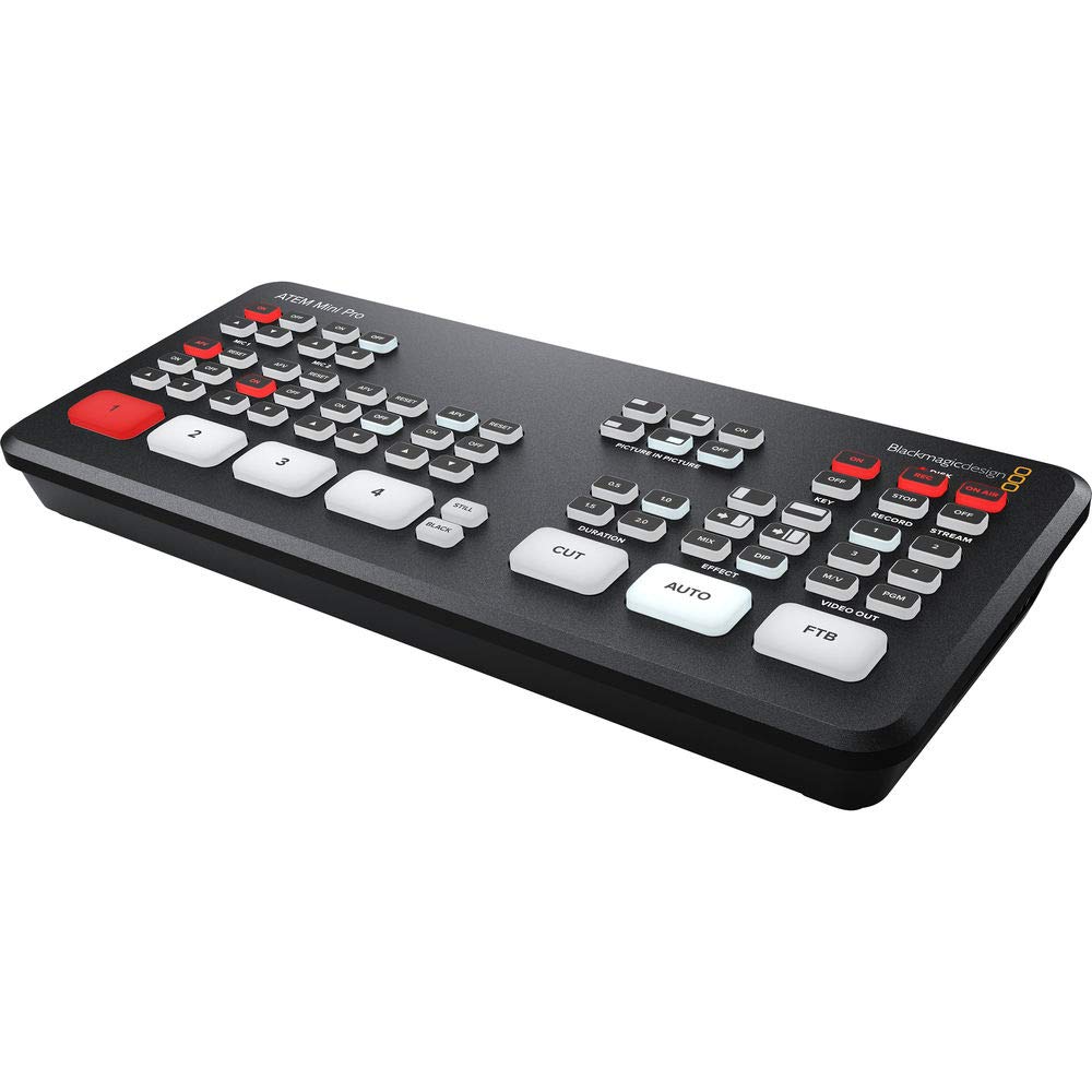 Blackmagic Design ATEM Mini Pro HDMI Live Stream Switcher Starter Bundle with 6’ HDMI Cable, 7’ Cat5e Cable