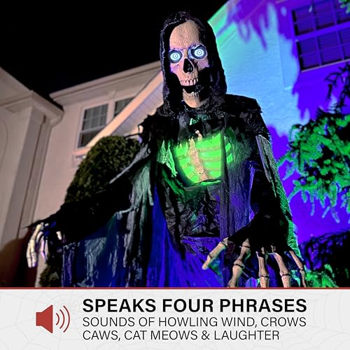 Haunted Hill Farm Motion-Activated 7.5-Ft. Tall Smoldering Ghoul