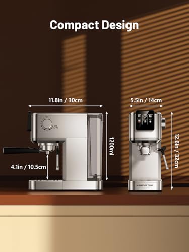 20Bar Espresso Machine with Rapid Cold Brew, Hot & Iced Coffee Machine, Espresso Maker with Milk Frother Steam Wand