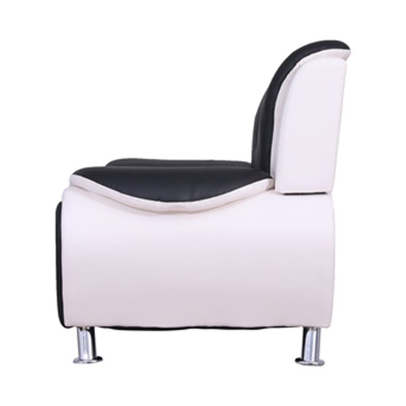 Home Square 3-Piece Set with Sofa and 2 Club Chairs in Black & White