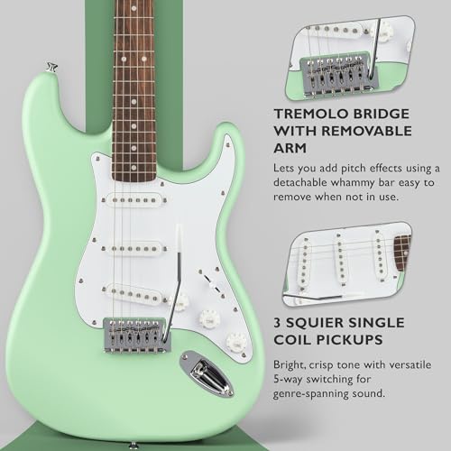 Fender Squier Stratocaster - Torino Red Bundle with Amplifier, Gig Bag, Strap, Instrument Cable, Picks, and Austin Bazaar Instructional DVD